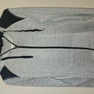 Hurley Gray and Black Zip Up Sweater